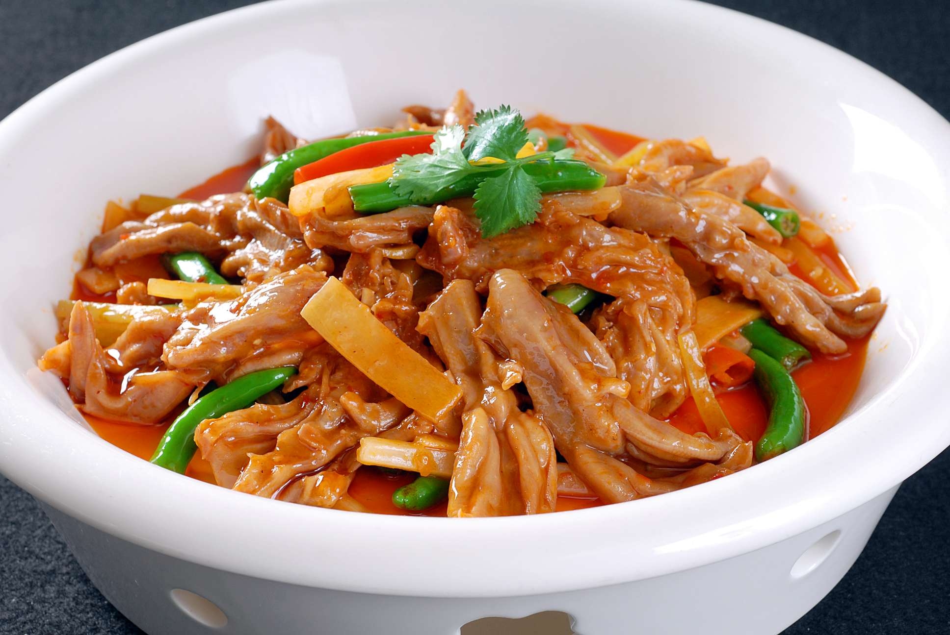 餐饮美食川菜大热姜爆鸭掌高清图片79