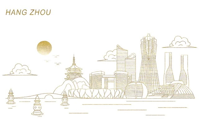 杭州地标 城市杭州 杭州风景 PNG城市建筑杭州PSD