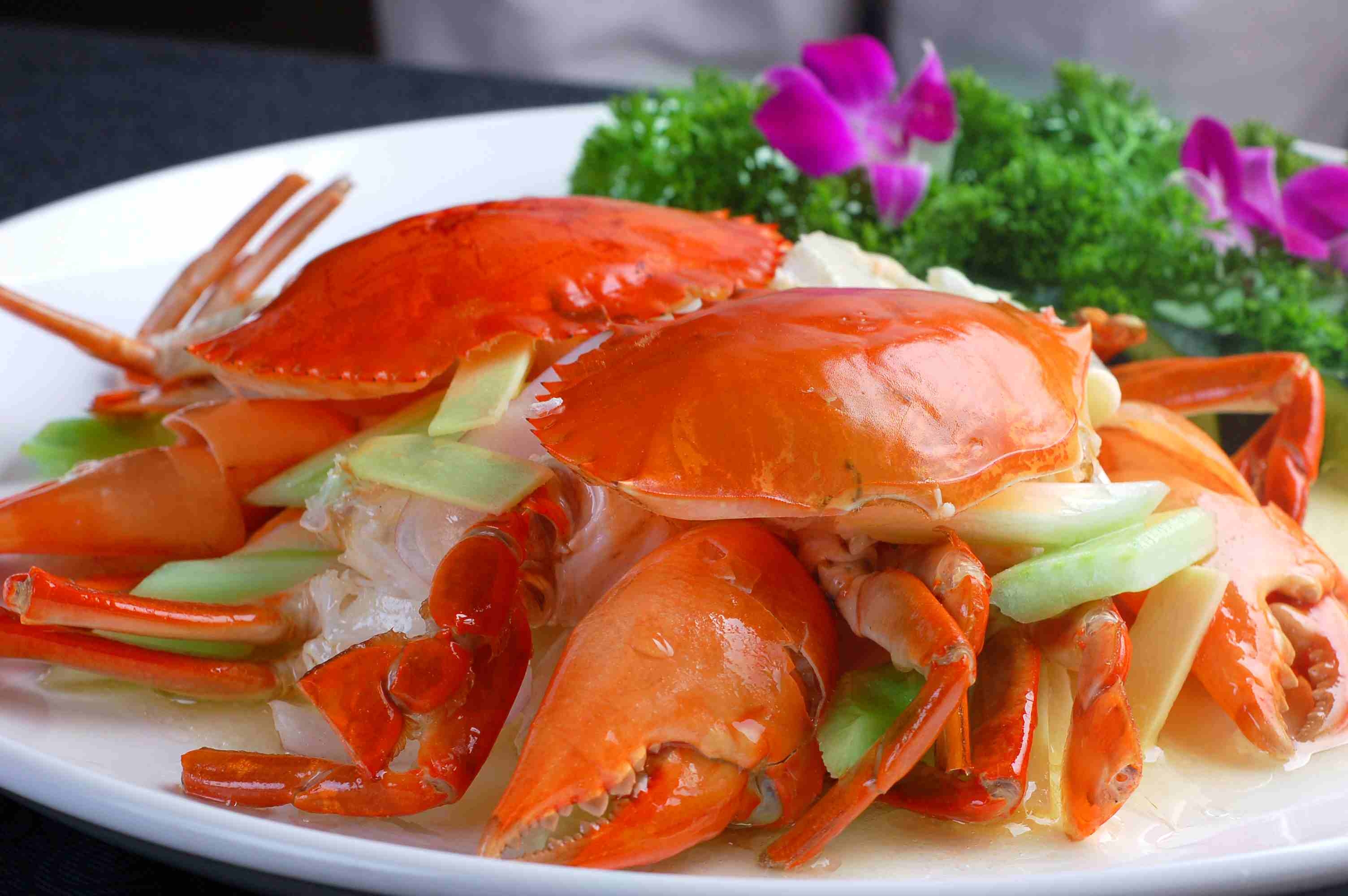 餐饮美食川菜姜葱肉蟹高清图片