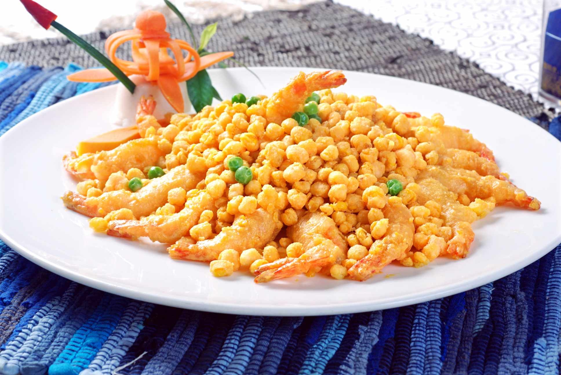 金沙脆皮虾高清图片