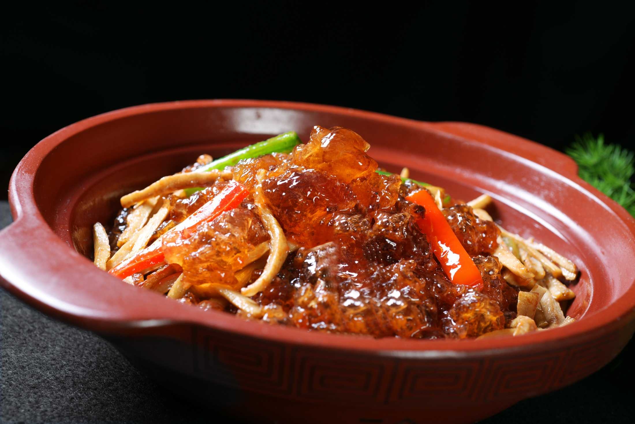 餐饮美食川-茶树菇桃油宣传图片灯箱