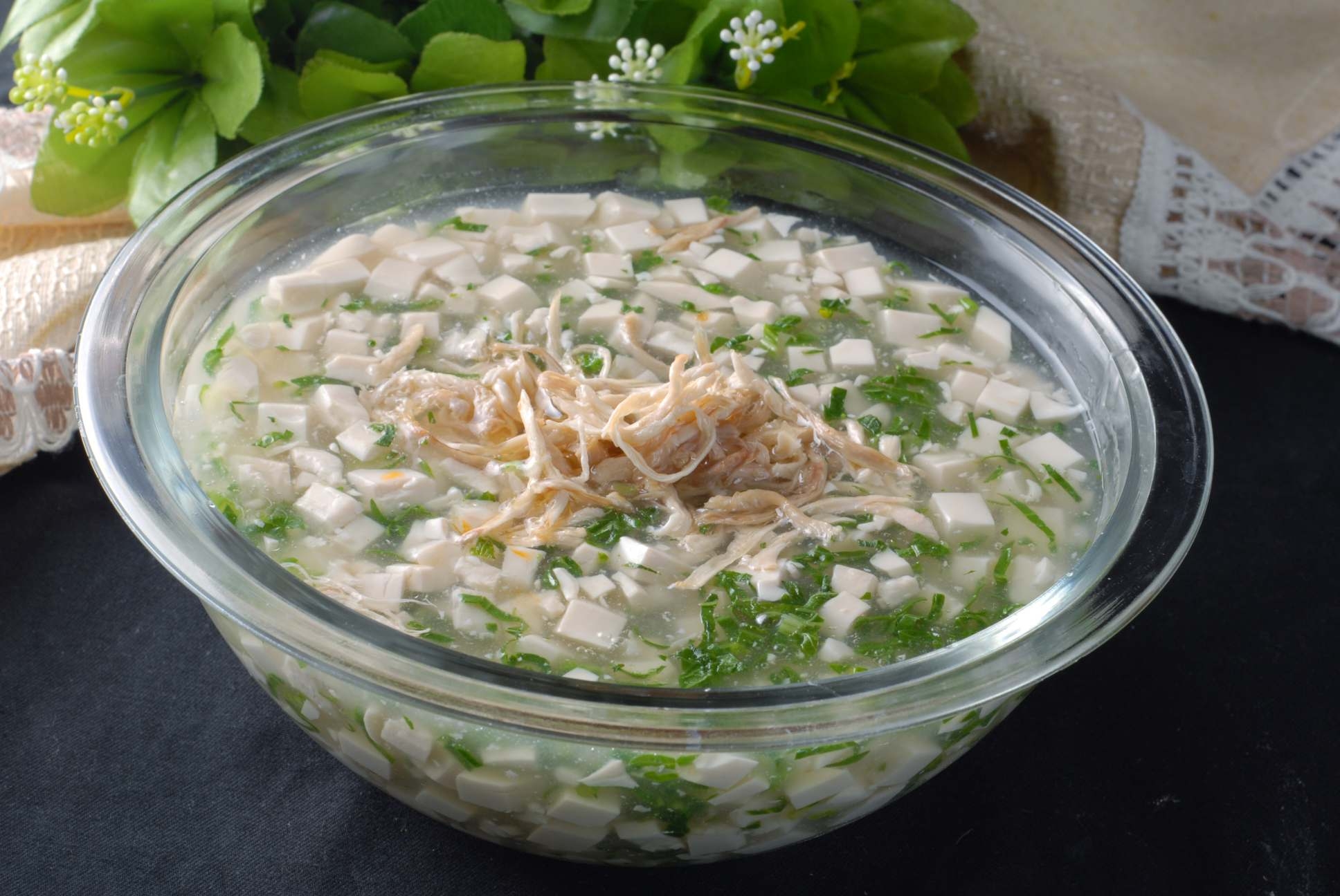 餐饮美食川菜鸡丝菜豆花高清图片
