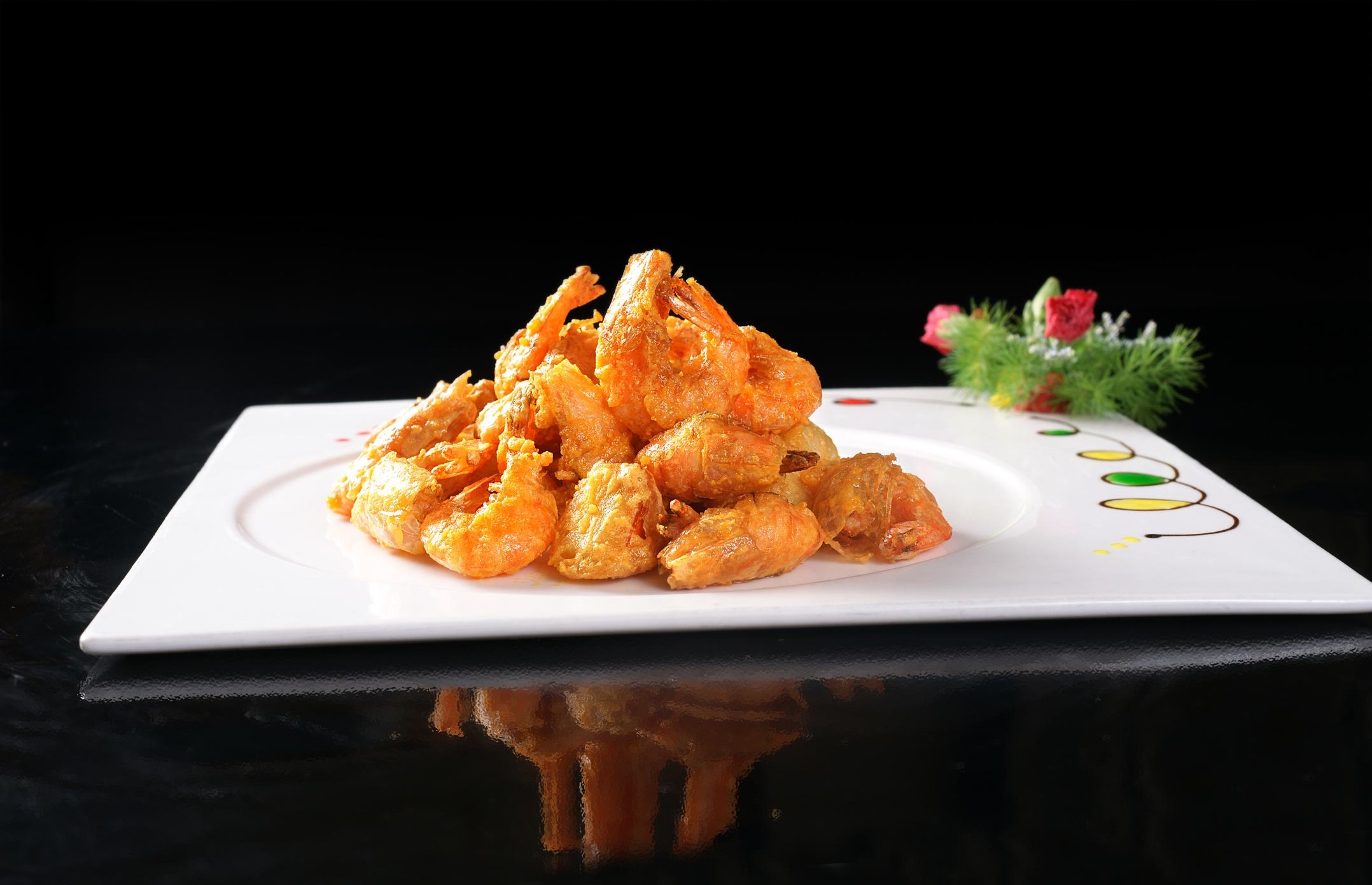 高清图片餐饮美食川菜南海黄金虾()高清图片