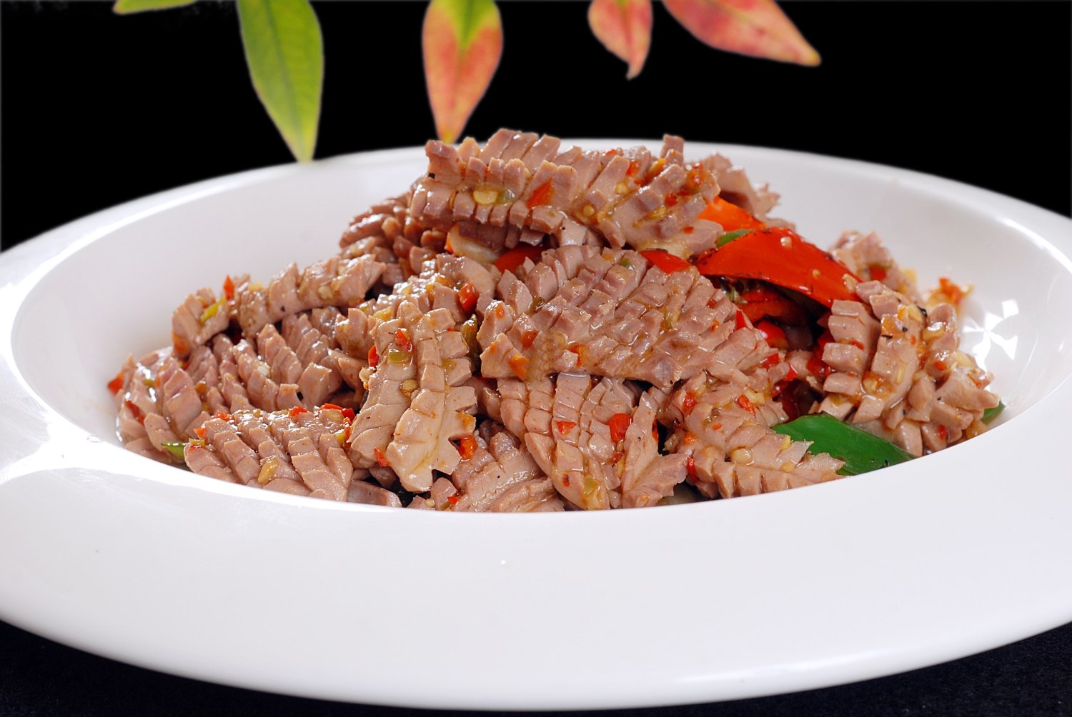 高清图片餐饮美食川菜烧椒腰花高清图片