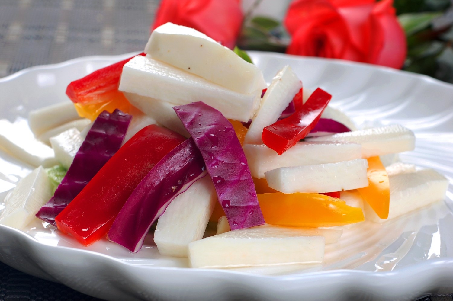 热五彩山药高清图片