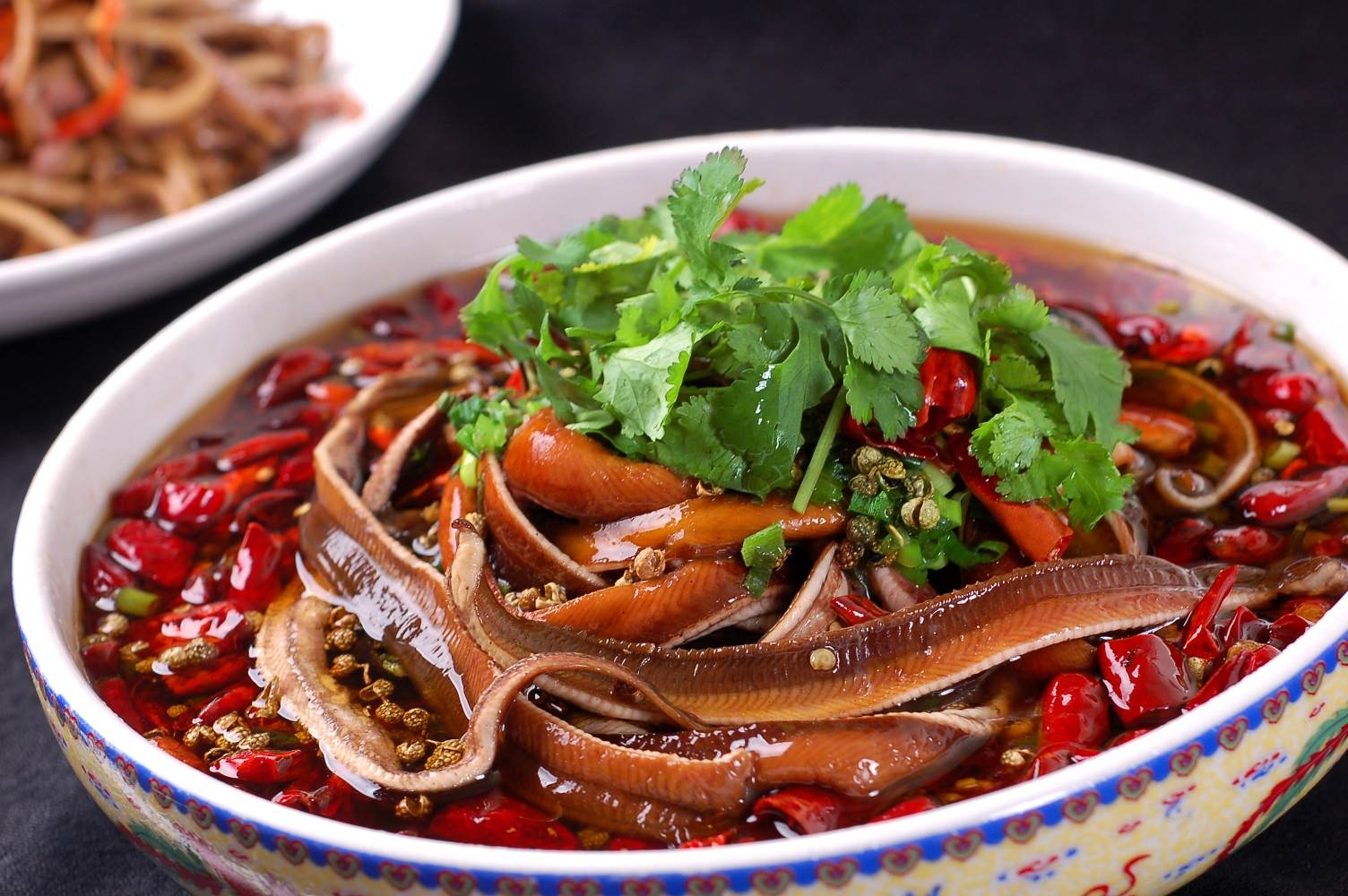 餐饮美食川菜热菜折耳根炝鳝片高清图片663