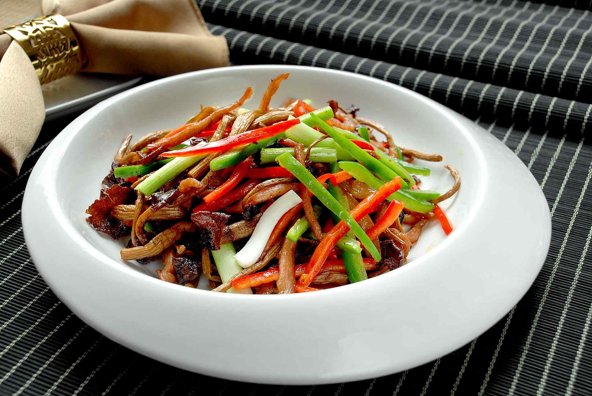 高清图片餐饮美食川菜茶菇爆松阪肉高清图片29