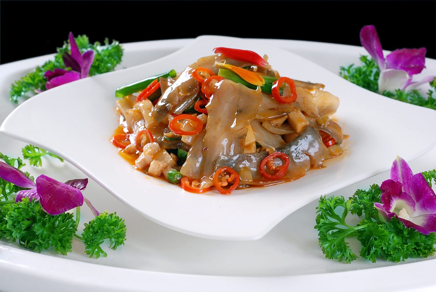 餐饮美食家常裙边高清图片