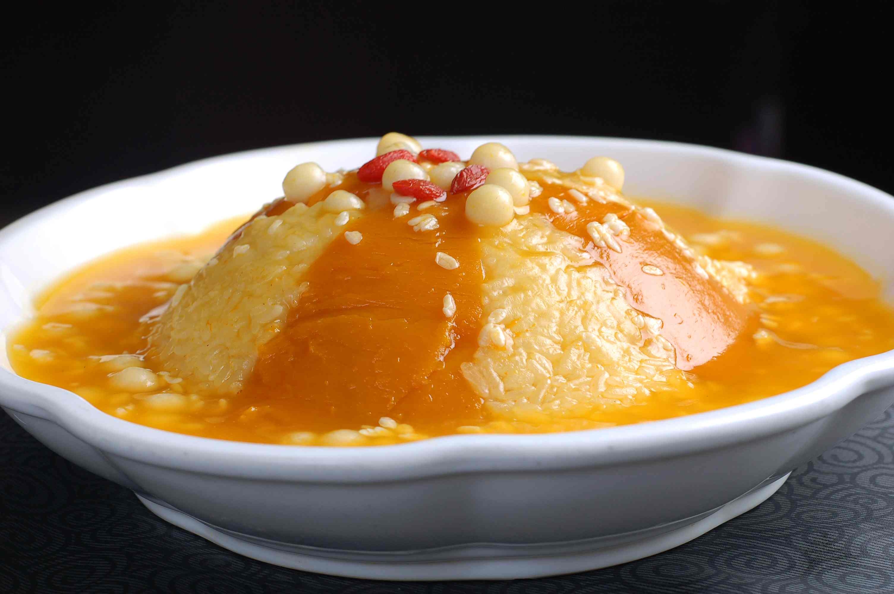 高清图片餐饮美食川菜糯米碎金瓜高清图片