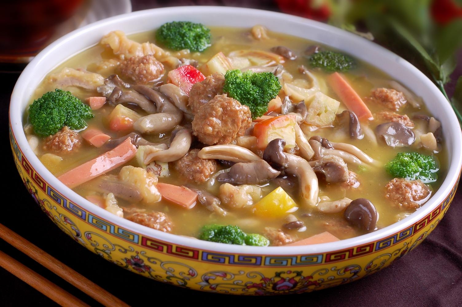 餐饮美食烩三鲜宣传图片灯箱