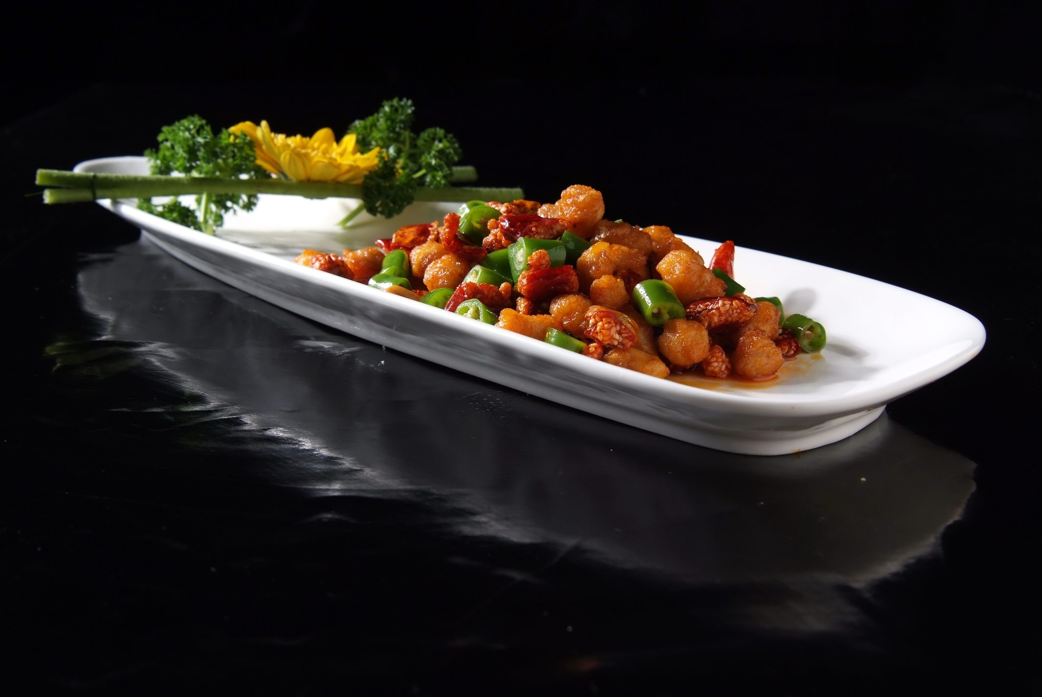 餐饮美食川菜脆椒掌中宝1高清图片