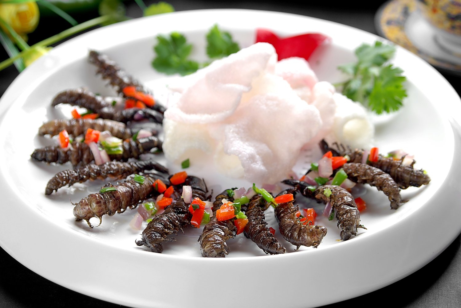 高清图片餐饮美食川菜椒盐爬沙虫高清图片321