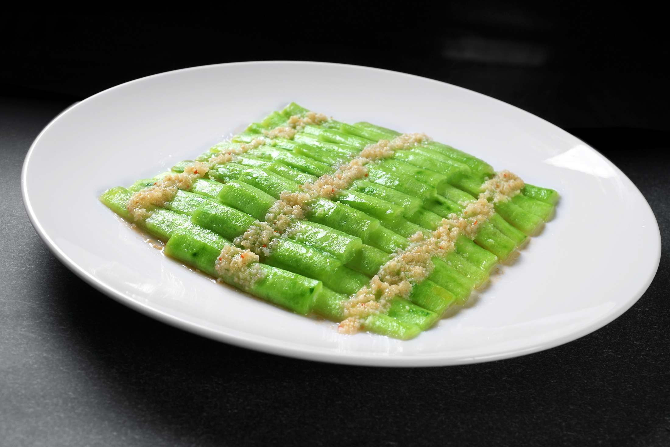 餐饮美食蒜茸圣瓜宣传图片灯箱