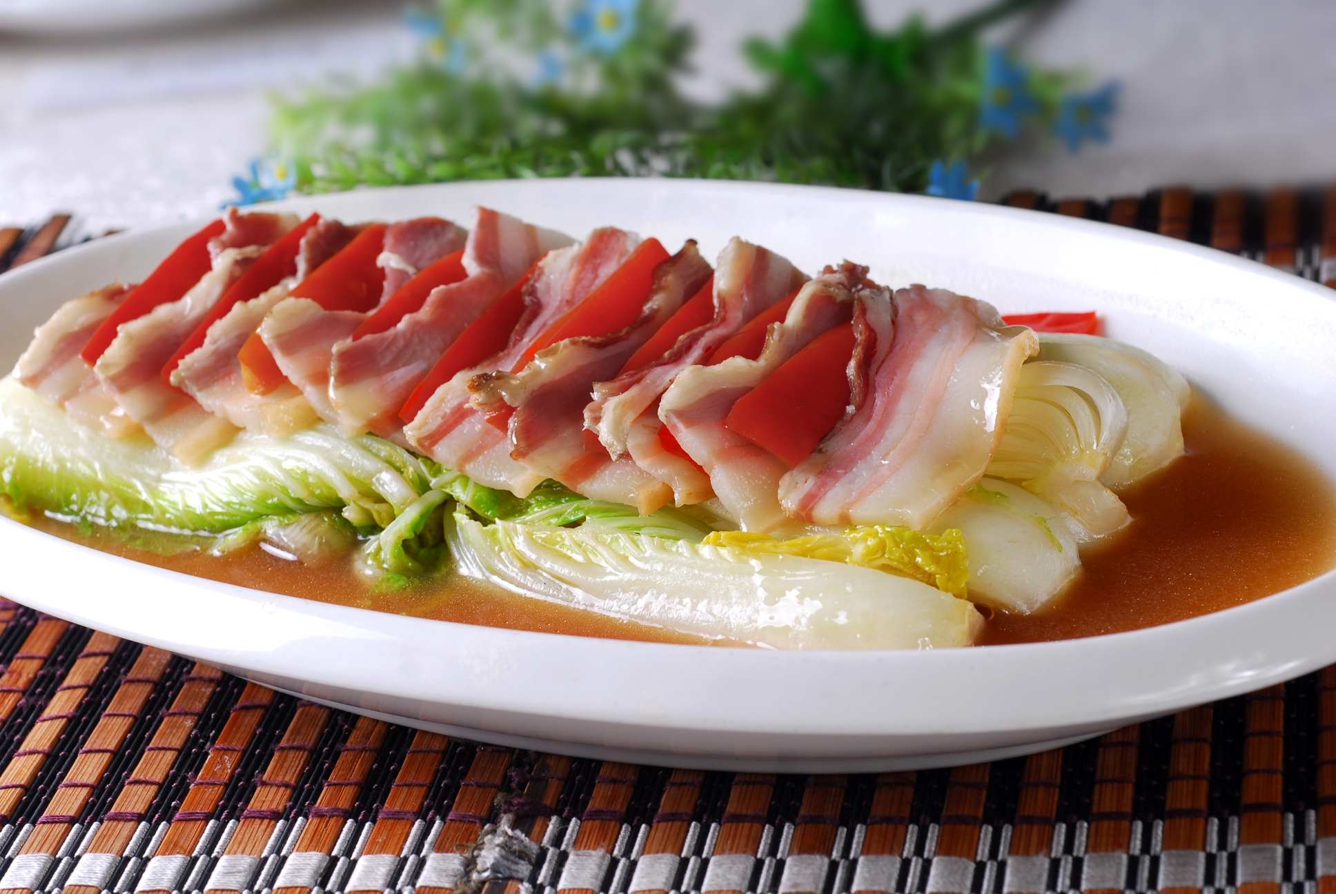 咸肉娃娃菜高清图片