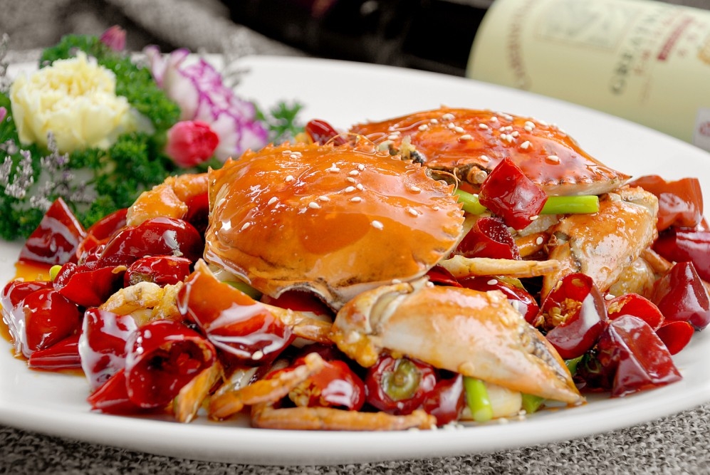 餐饮美食齐力霸王蟹高清图片