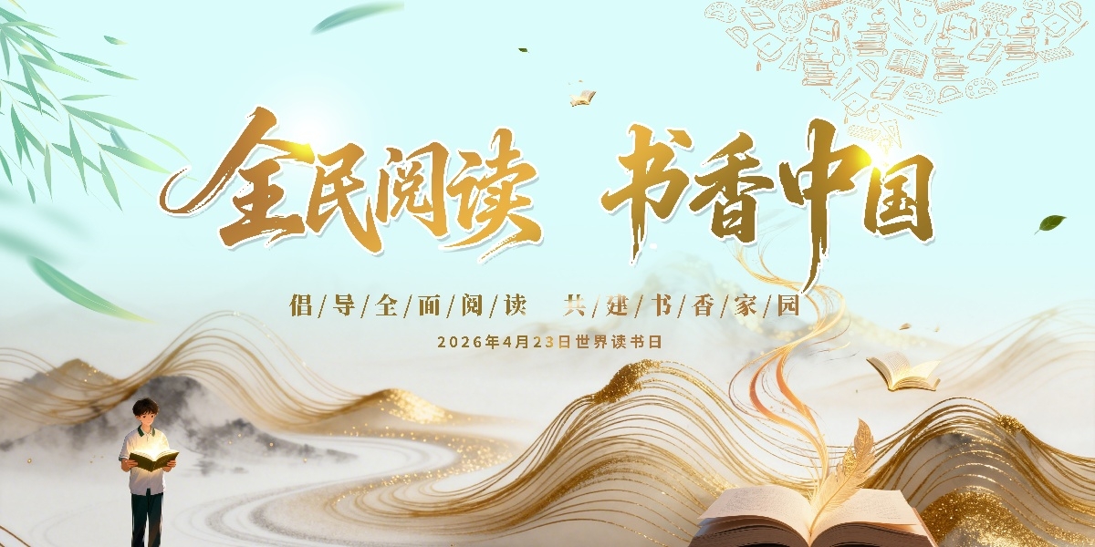 世界读书日阅读日展板宣传栏PSD素材模板