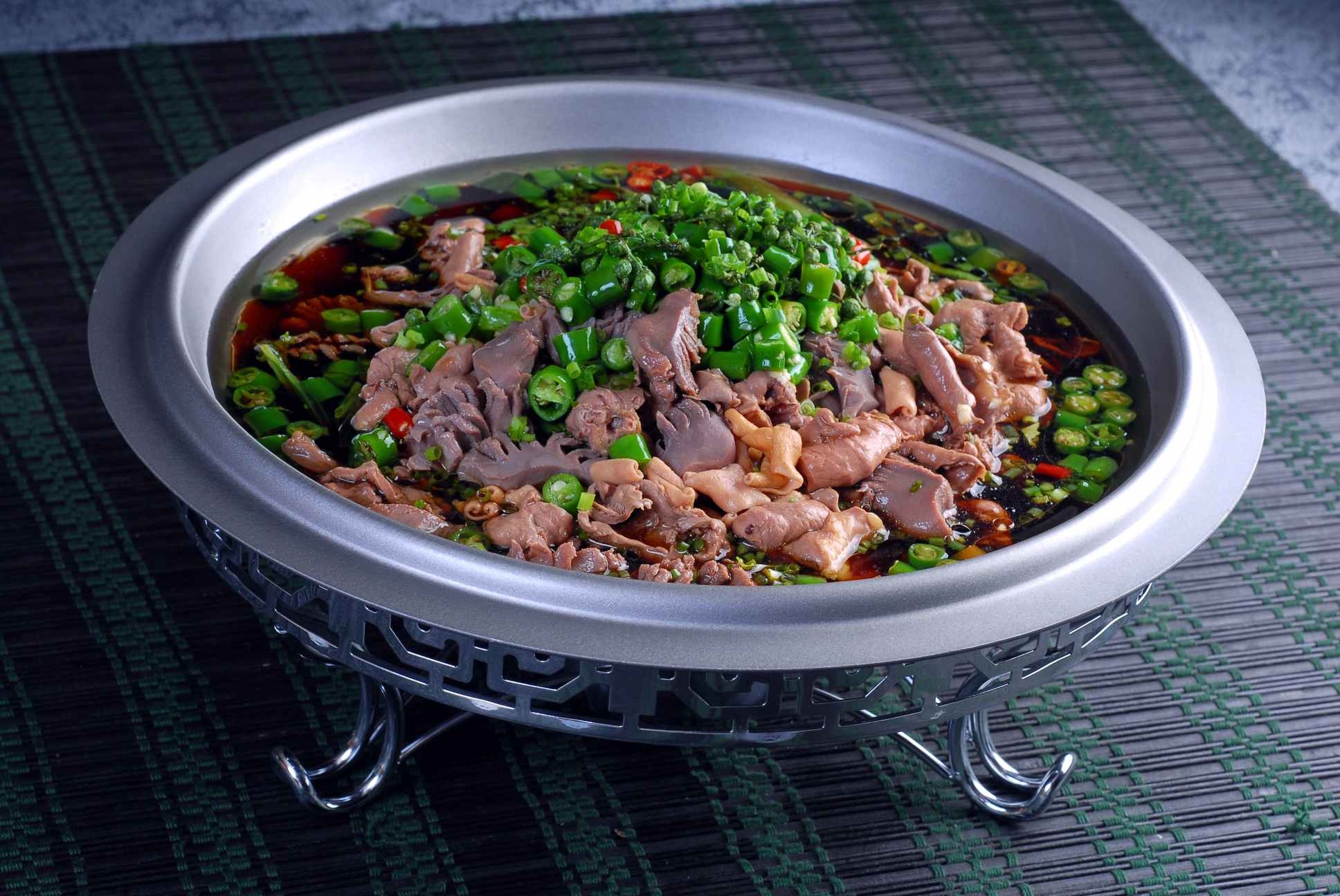 川青椒烩鸡杂高清图片