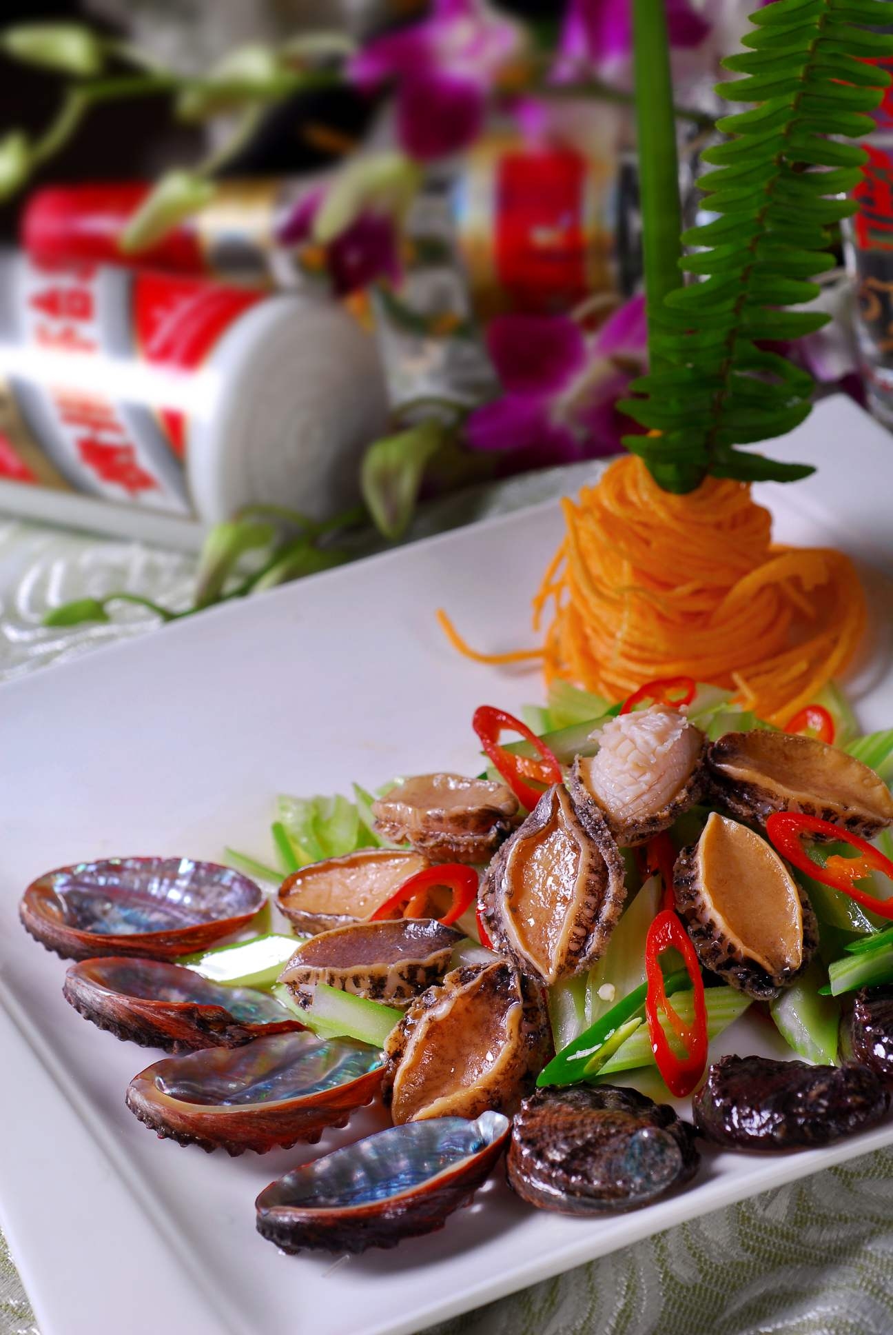 餐饮美食酱爆鲜鲍宣传图片灯箱