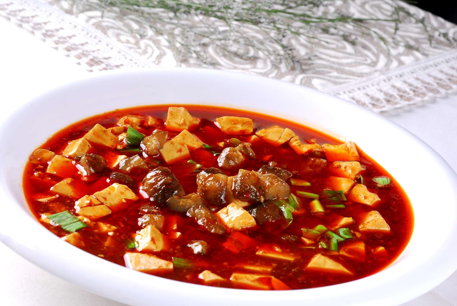 餐饮美食麻婆豆腐烧海参高清图片