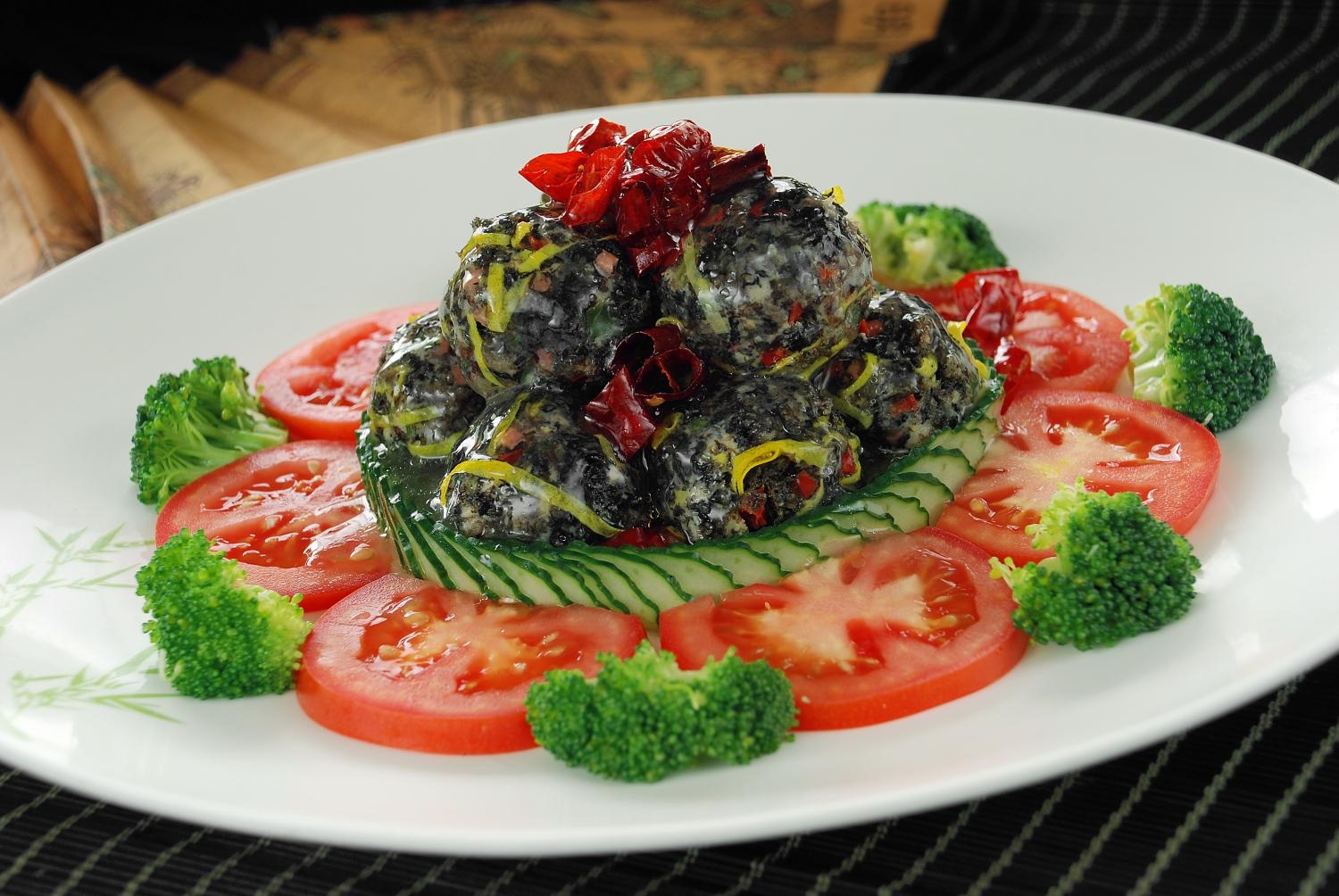 椒盐寿果竹翁高清图片