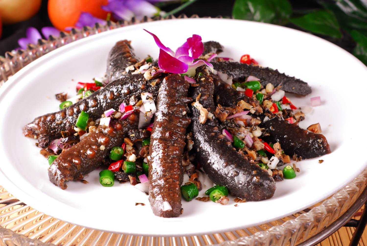 餐饮美食干烧辽参宣传图片灯箱