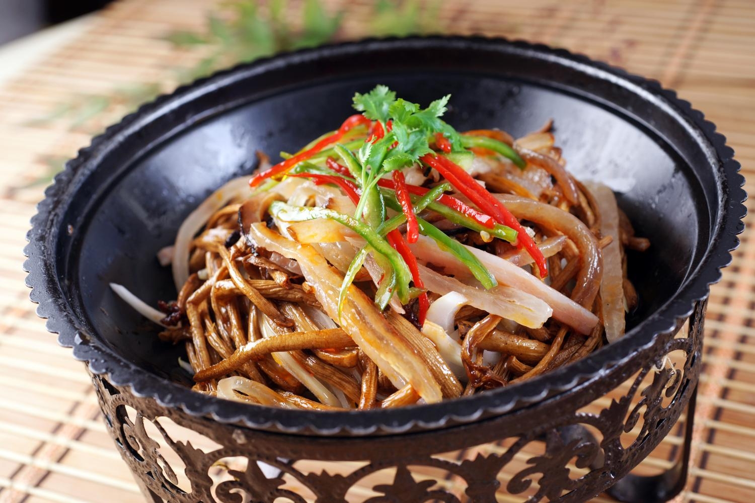 高清图片餐饮美食川菜腊味茶树菇高清图片408