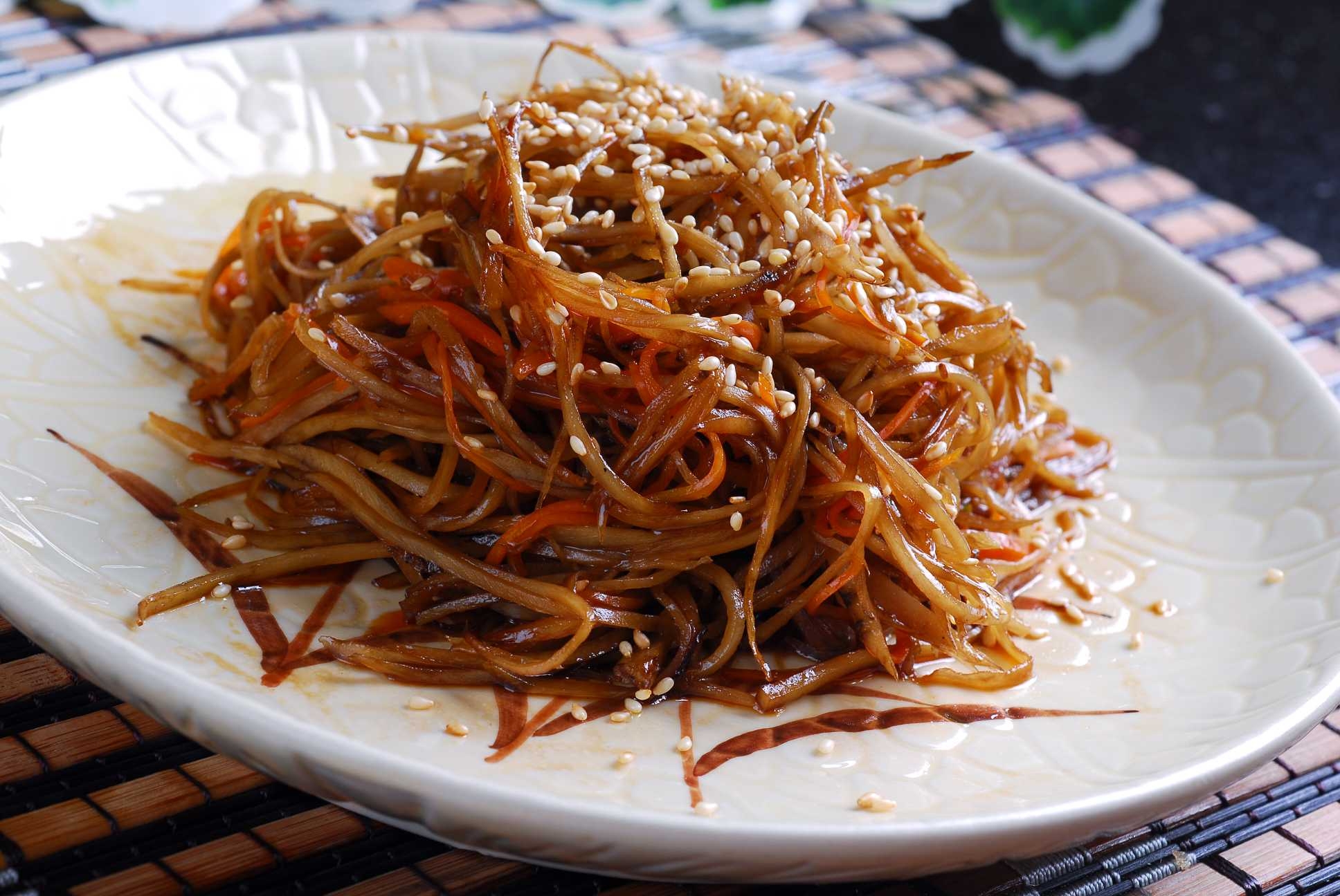 餐饮美食川菜炒物炒牛蒡高清图片39