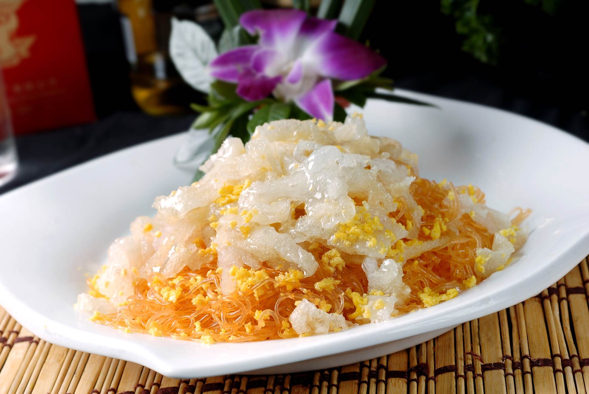 餐饮美食桂花鱼肚高清图片