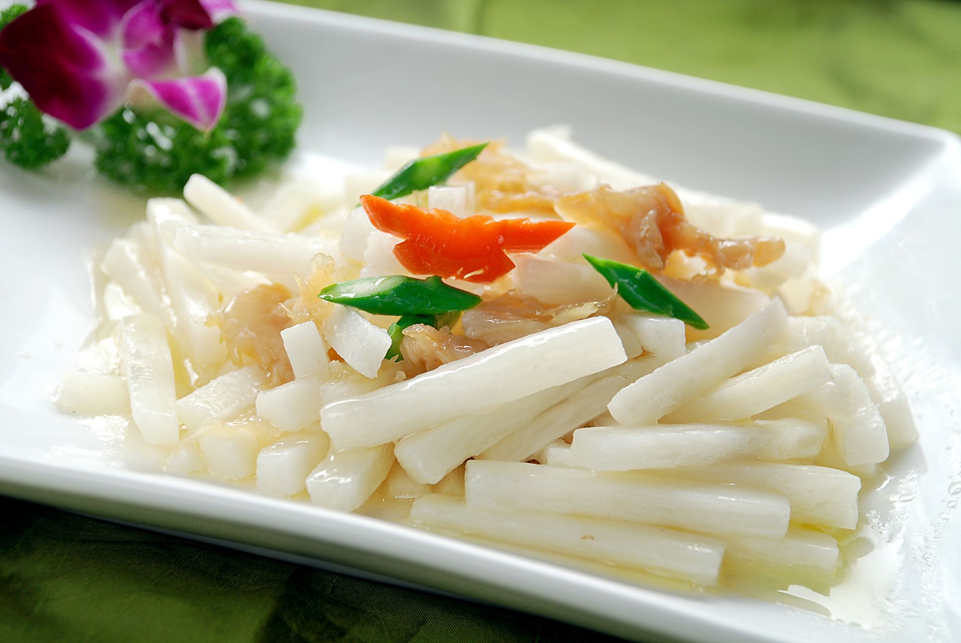 餐饮美食山药爆蜇头宣传图片灯箱