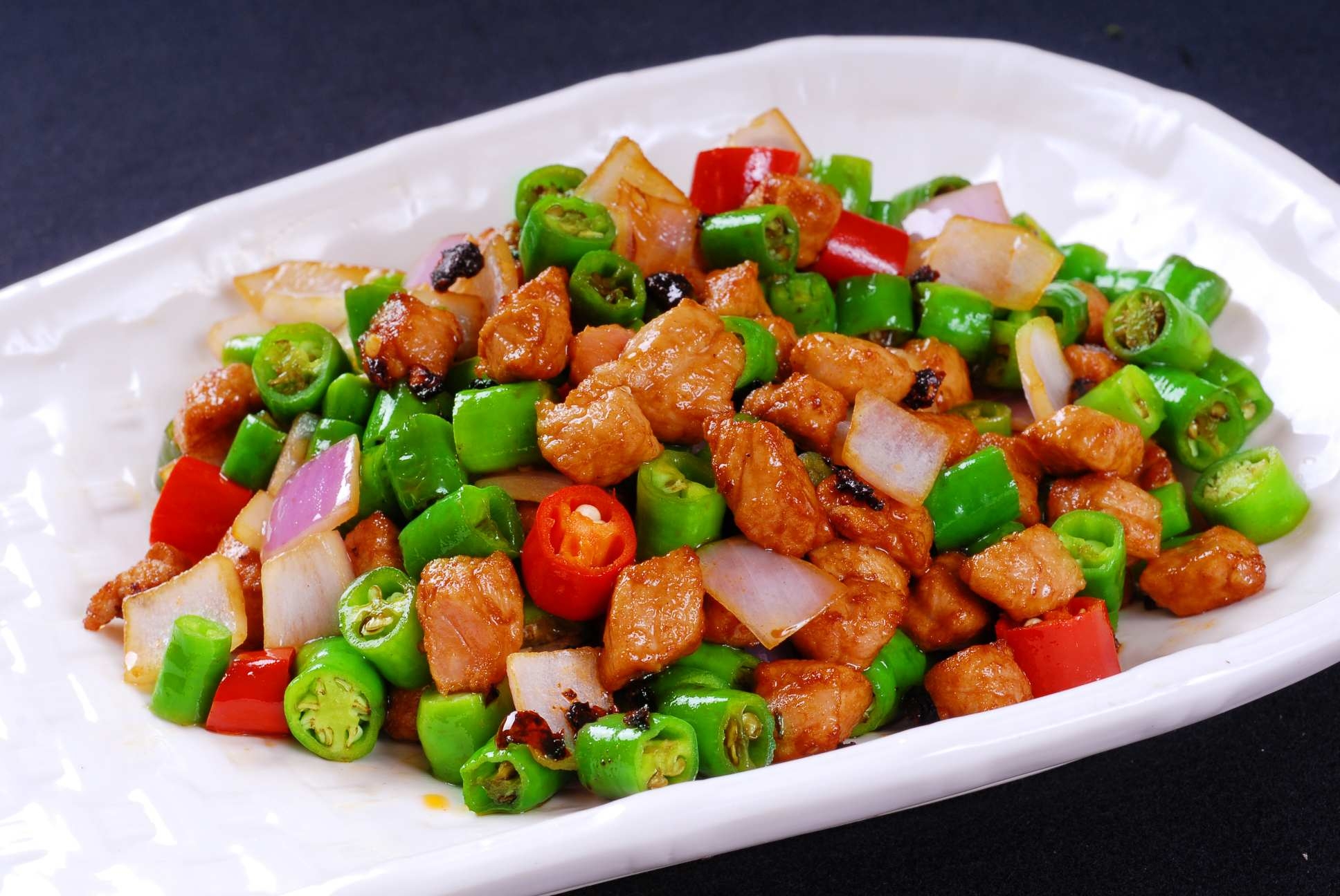 高清图片餐饮美食川菜黑椒格格肉高清图片