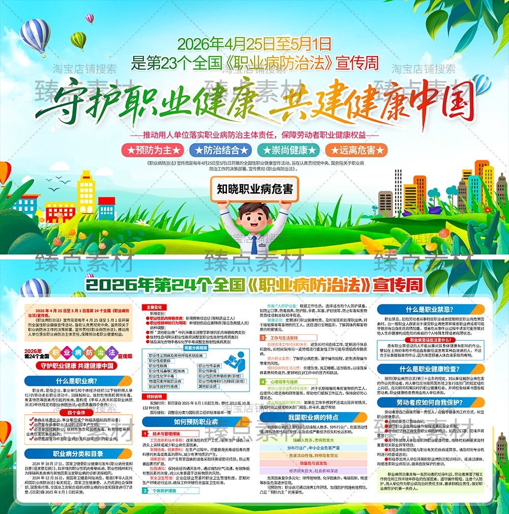 2026职业病防护法宣传周展板宣传栏13