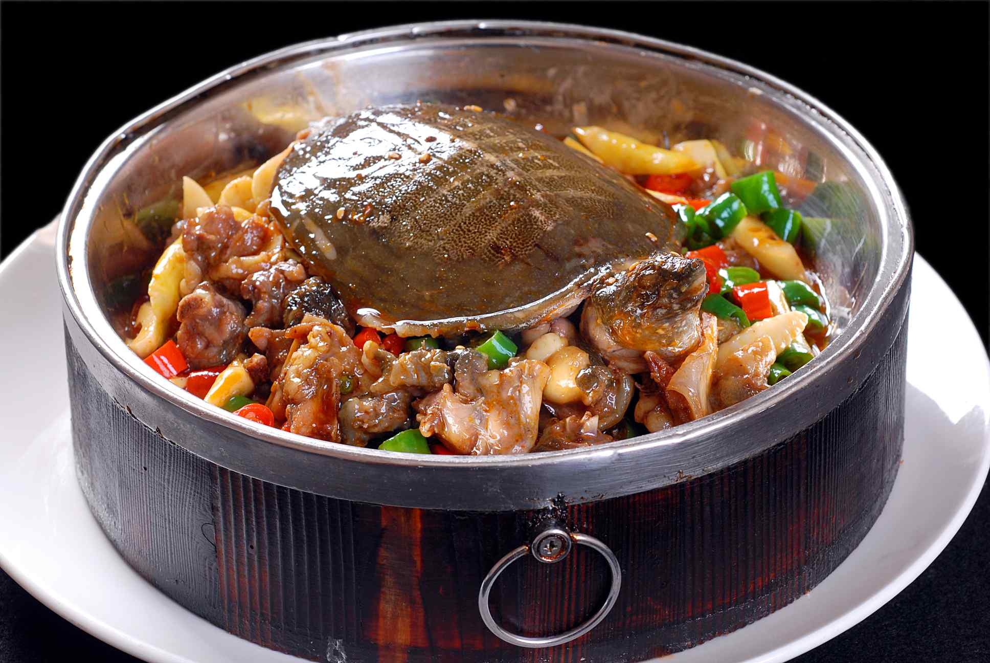 餐饮美食生爆甲鱼高清图片