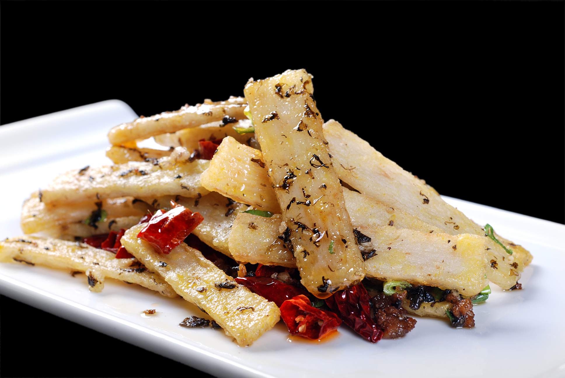 高清图片餐饮美食川菜橄榄菜煸山药高清图片129