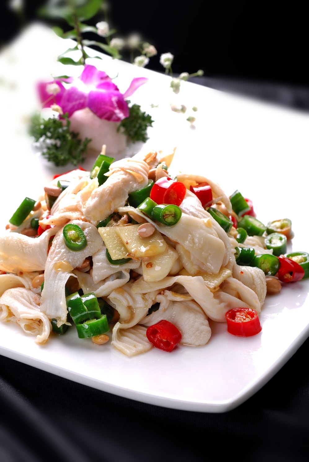 餐饮美食热菜泡椒鳄鱼肠宣传图片灯箱