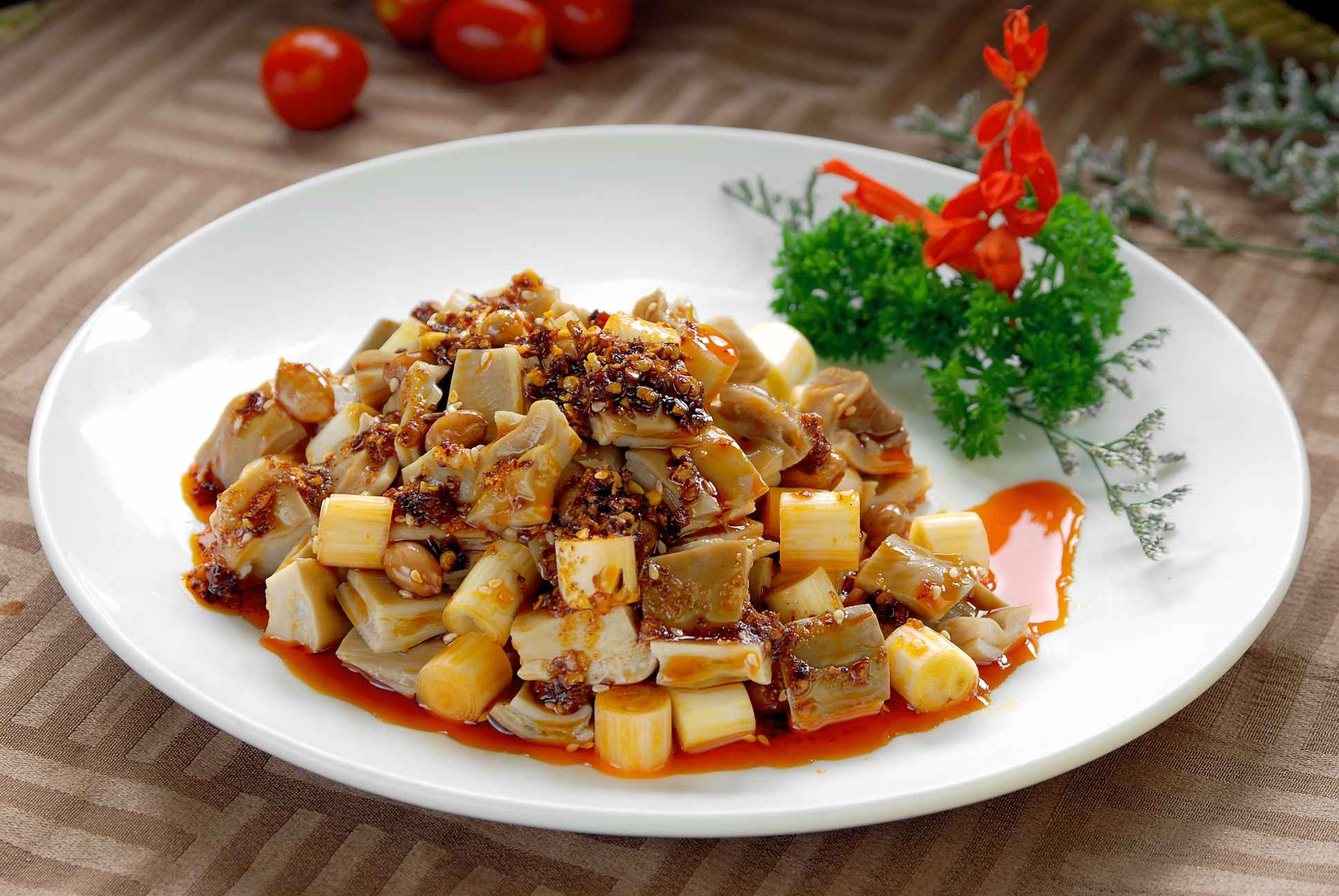 餐饮美食香拌肚丁高清图片