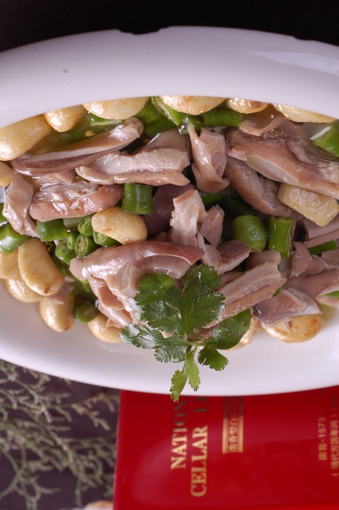 餐饮美食青椒白玉肚高清图片