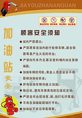 加油站安全须知海报