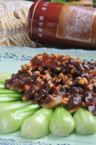 餐饮美食家常烧海参宣传图片灯箱