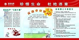 国家电网安全教育展板拒绝违章珍惜生命展板