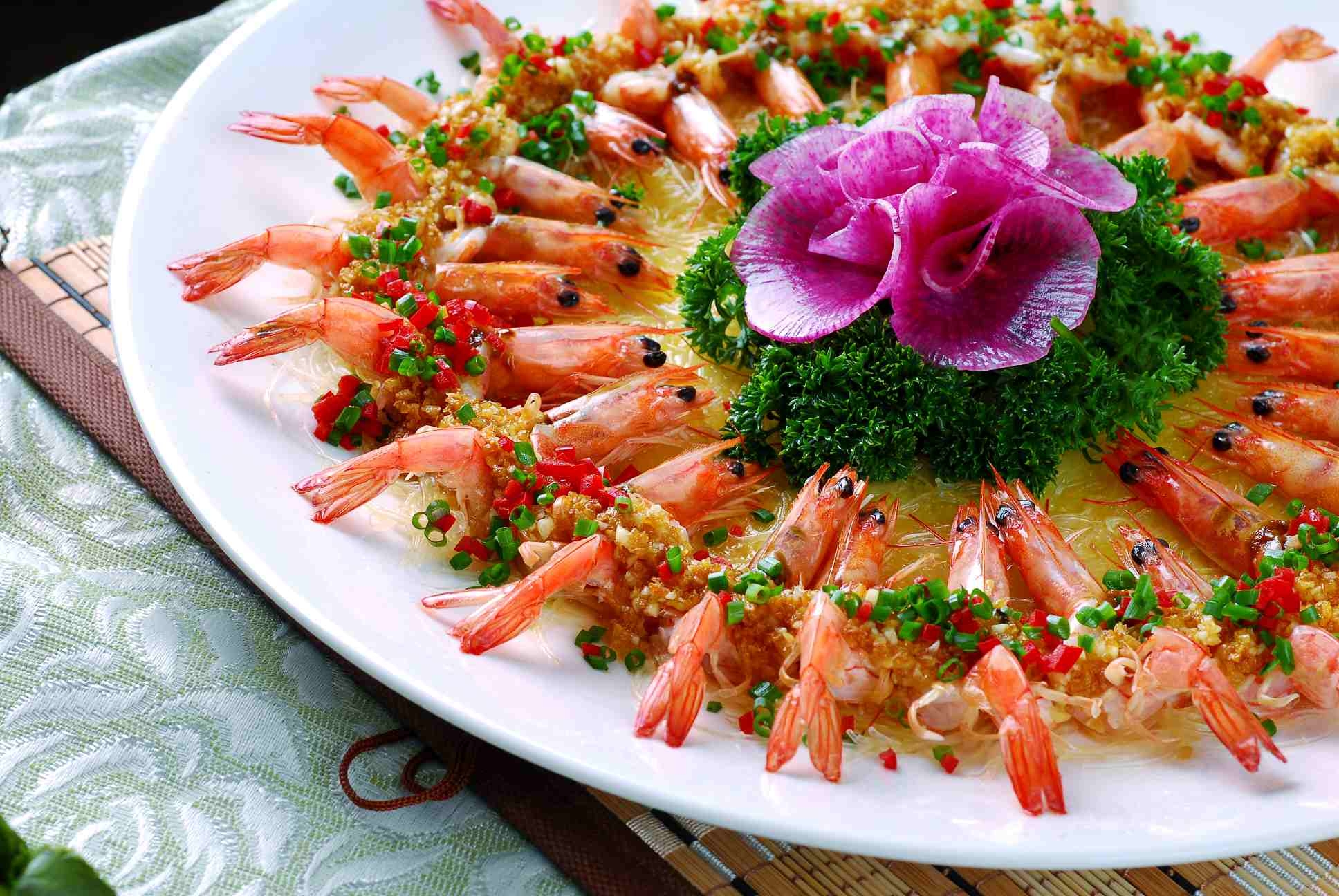 蒜蓉太平虾高清图片