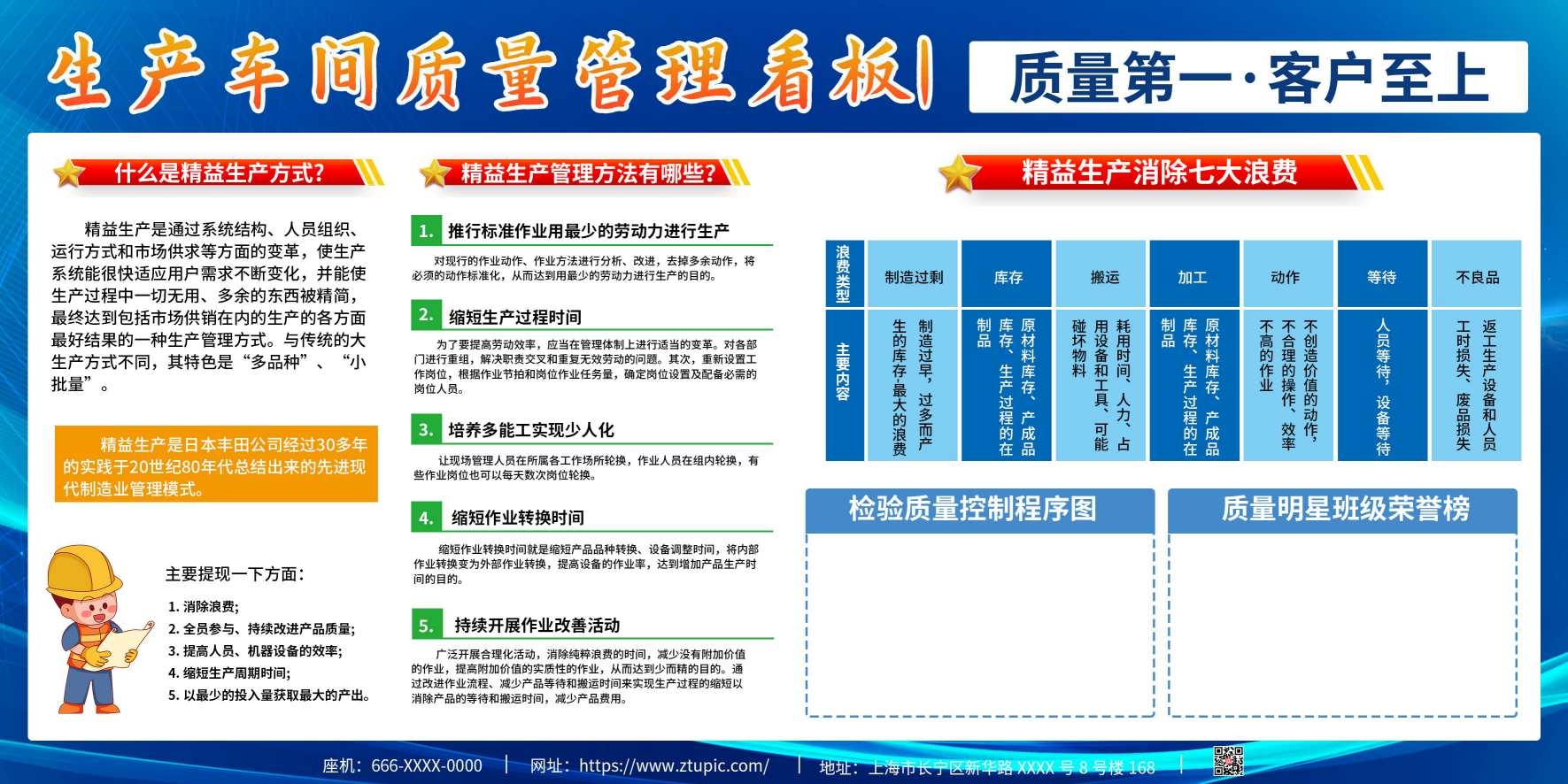 生产车间质量管理看板展板