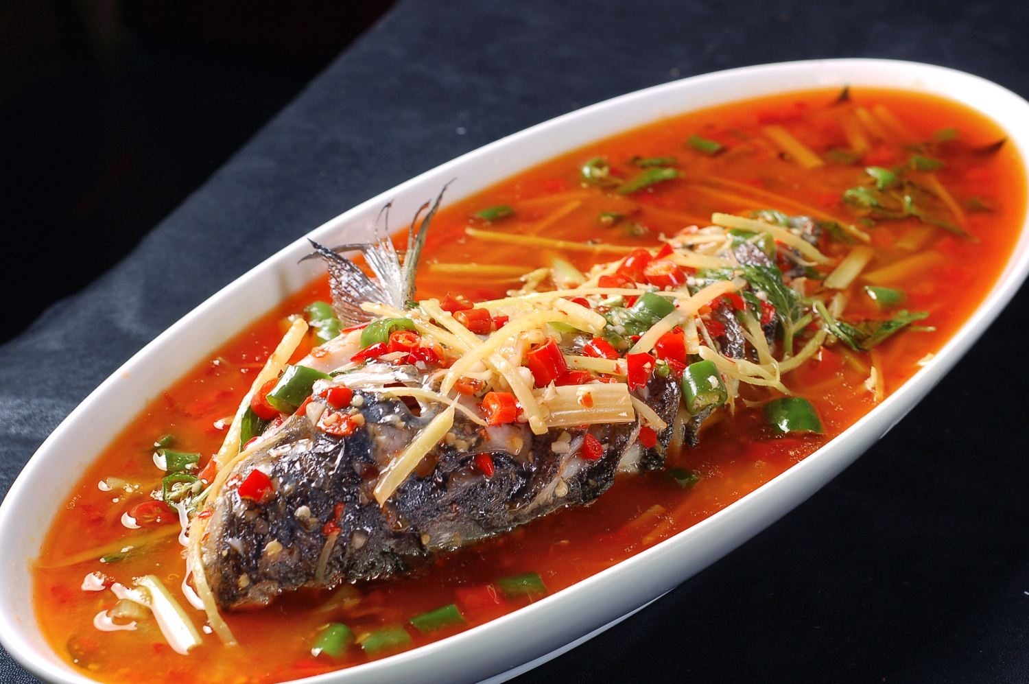 餐饮美食热菜跳水花鲢宣传图片灯箱