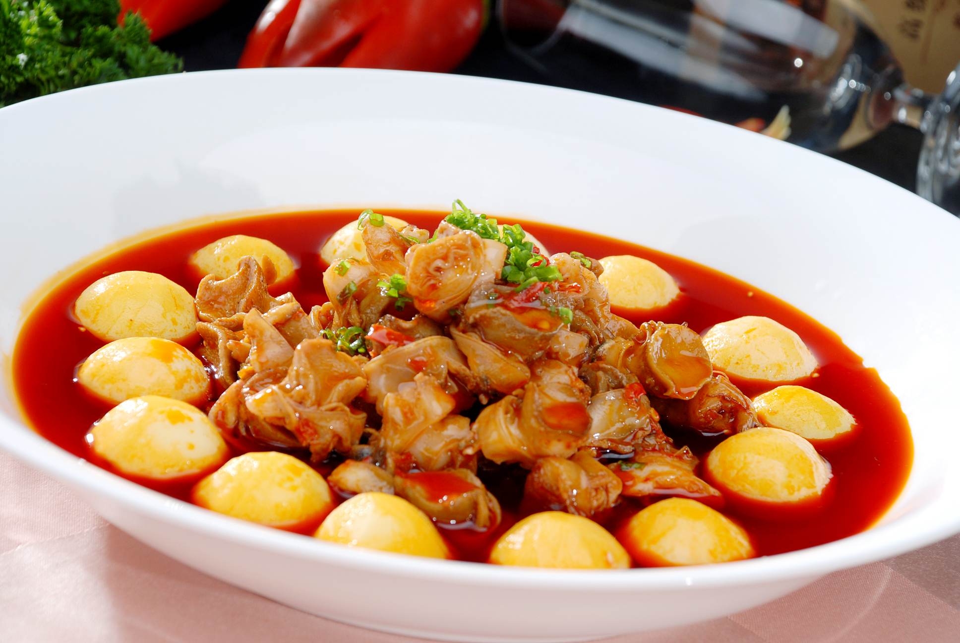 餐饮美食土豆烧脆螺高清图片