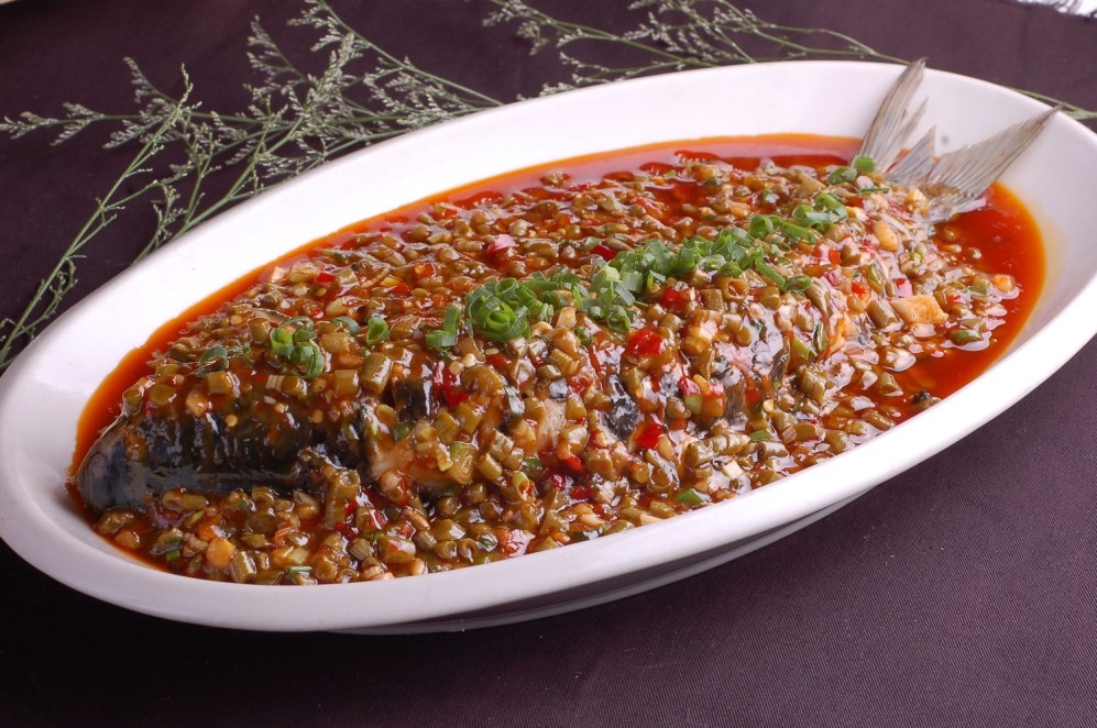 餐饮美食泡姜豆碗鱼高清图片