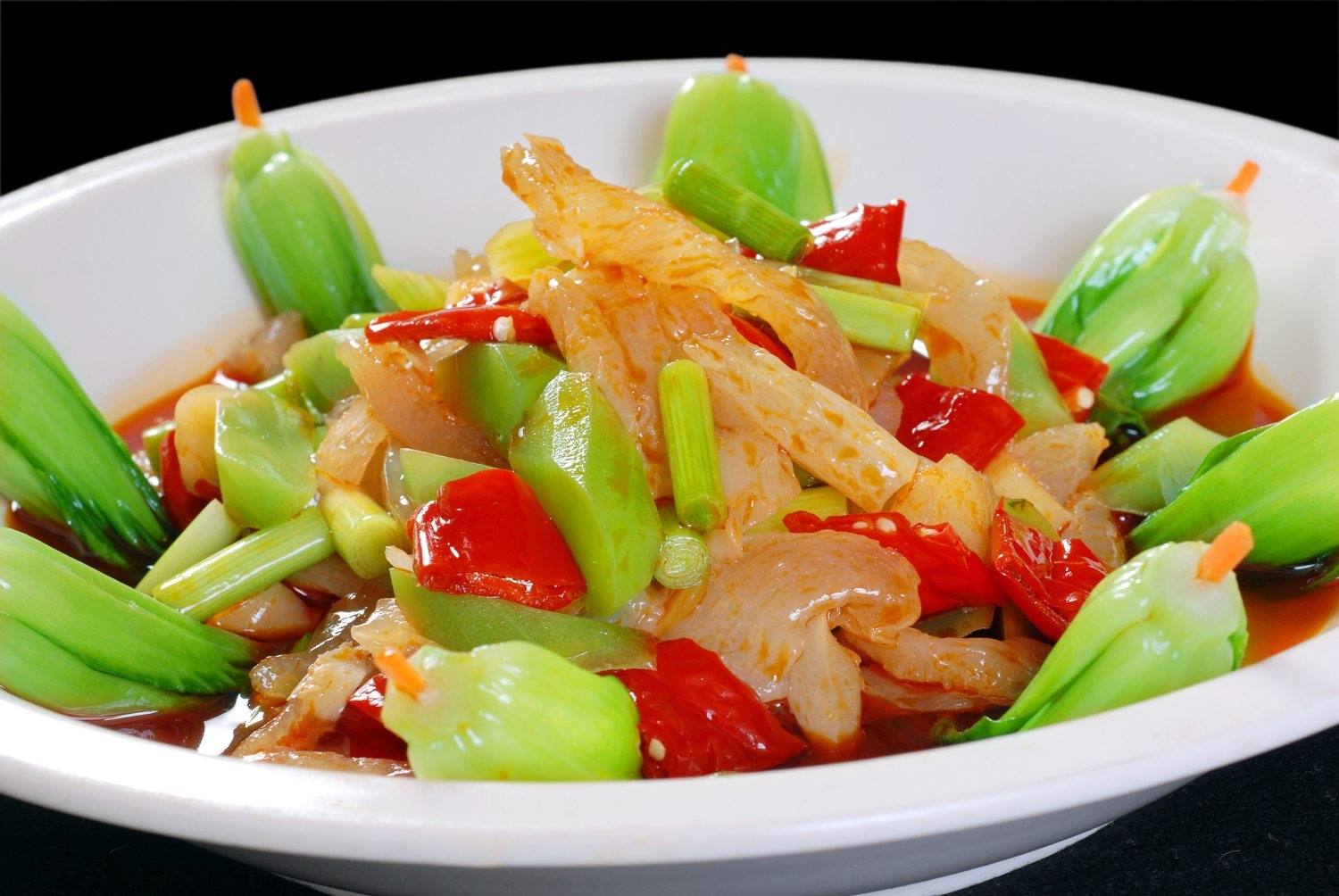 高清图片餐饮美食川菜泡菜焖鹿筋高清图片