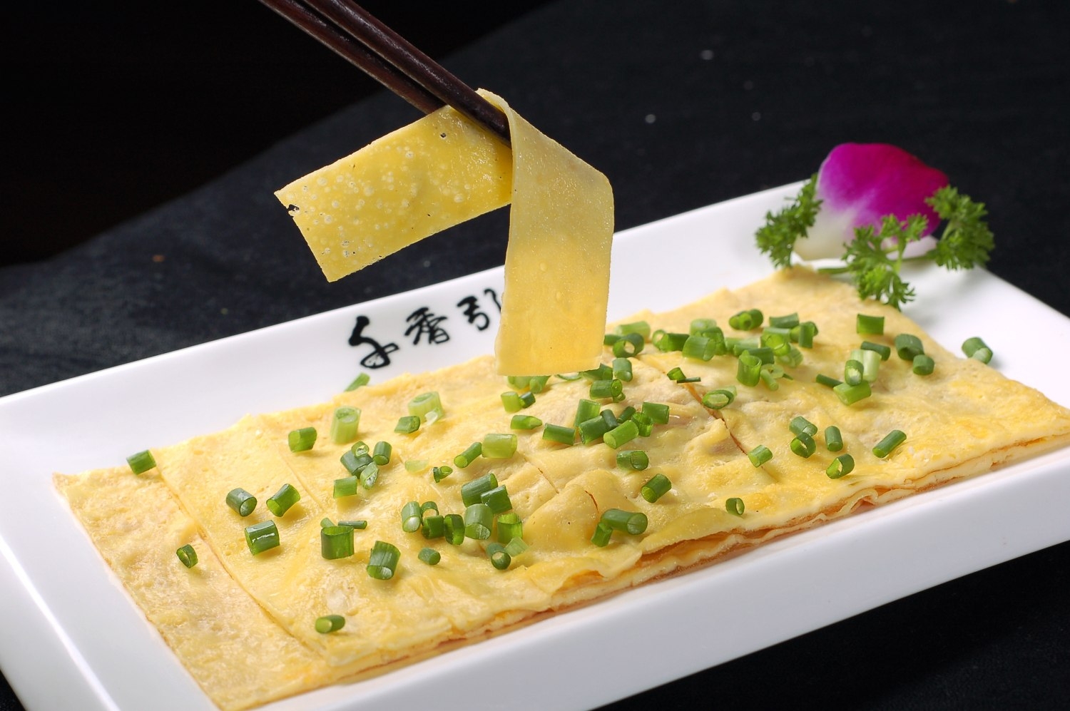 高清图片餐饮美食川菜热菜葱花煎蛋高清图片