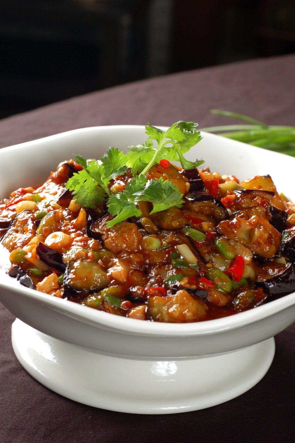 餐饮美食风味茄丁宣传图片灯箱