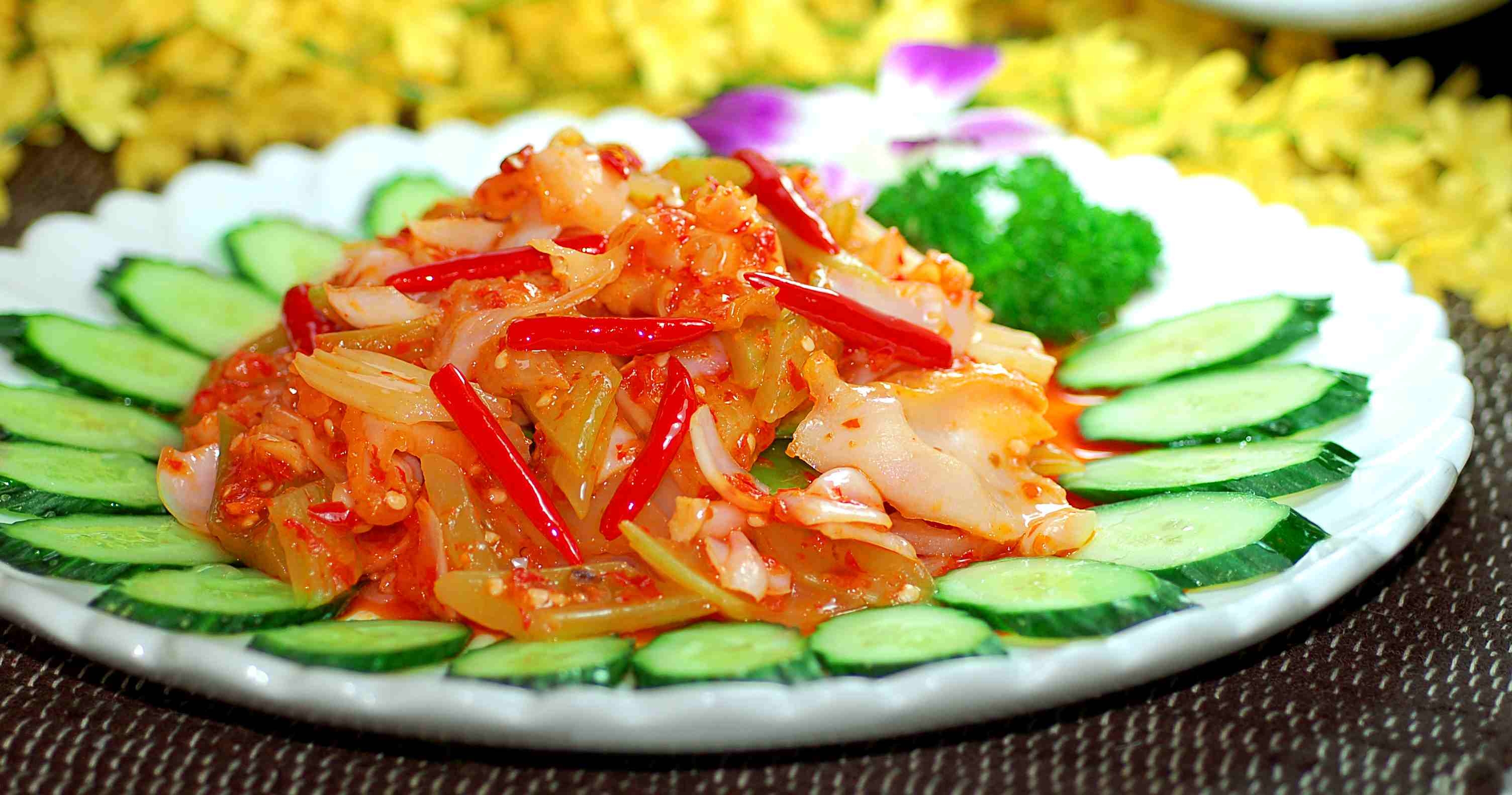 餐饮美食川菜特色菜酱爆螺片高清图片829