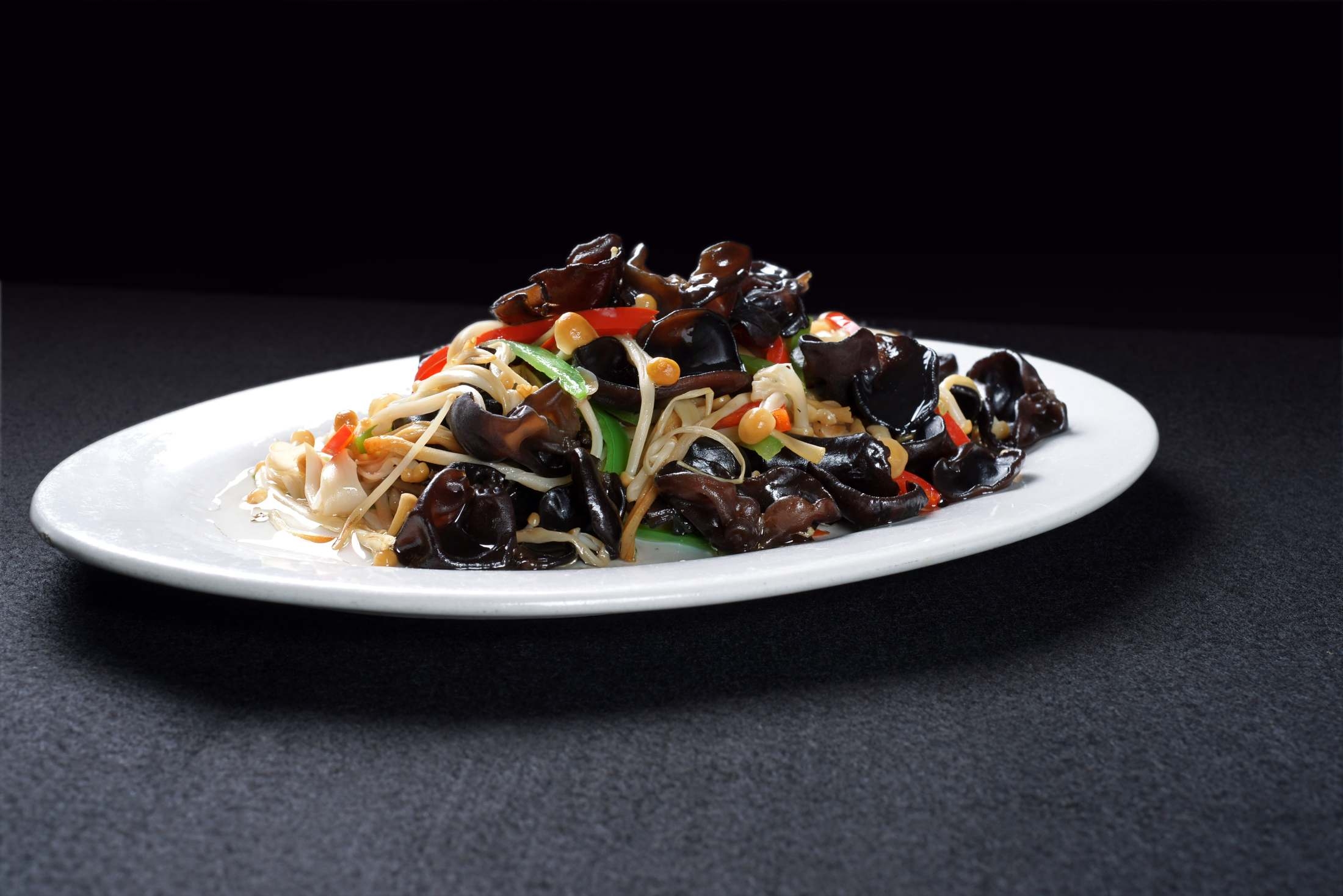 餐饮美食金针木耳菜宣传图片灯箱