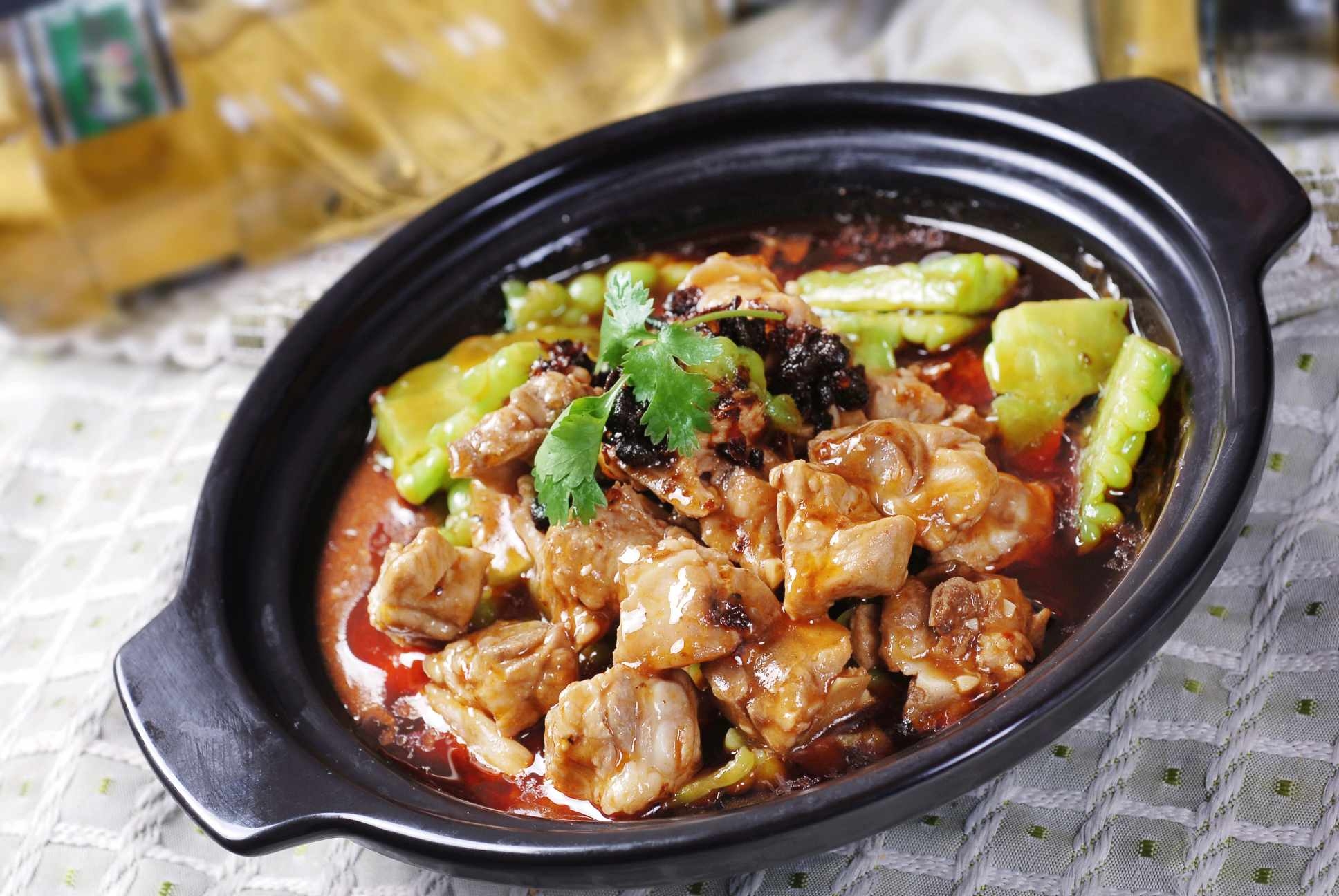 餐饮美食凉瓜排骨高清图片